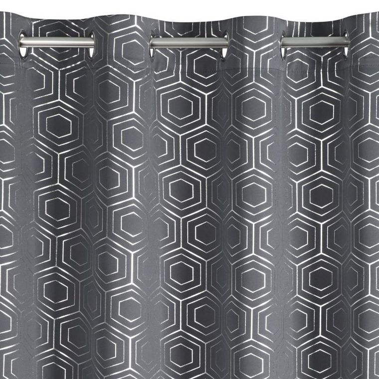 Eurofirany, zasłona zaciemniająca gotowa, Kaja, 135-250 cm, grafitowy