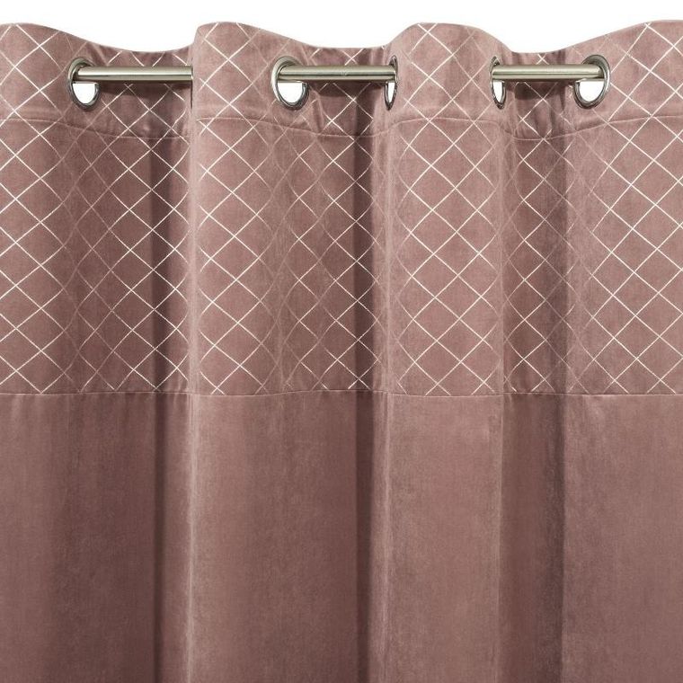 Eurofirany, zasłona zaciemniająca gotowa, Karina, 140-250 cm, różowy