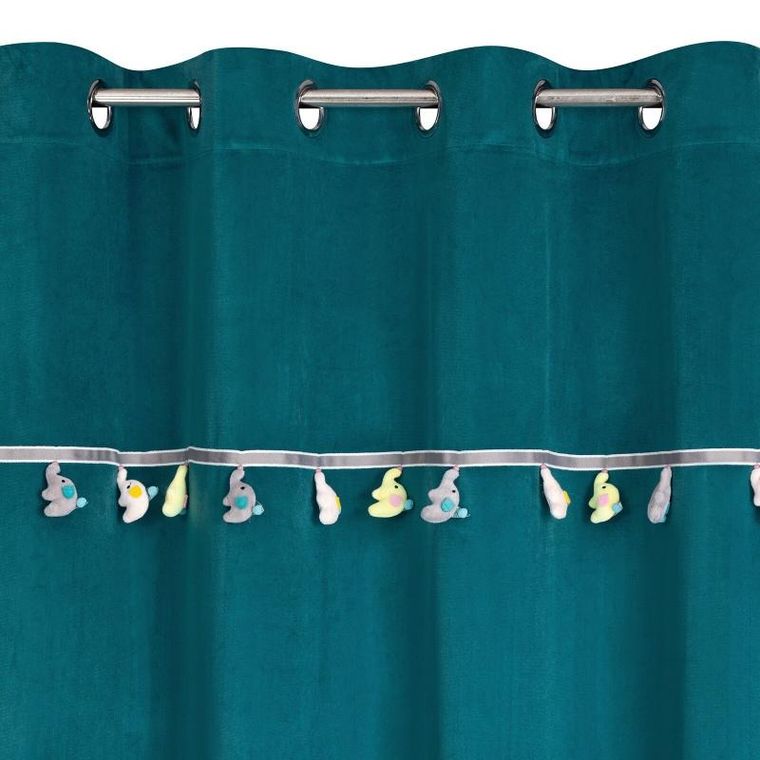 Eurofirany, zasłona zaciemniająca gotowa, kids, 140-250 cm, ciemnoturkusowy