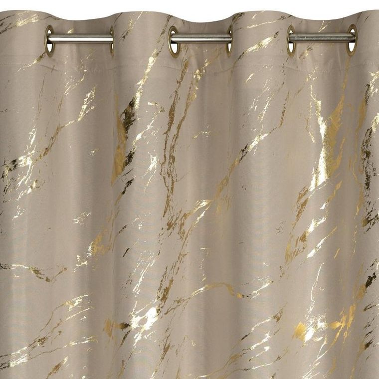 Eurofirany, zasłona zaciemniająca gotowa, Lani, 140-250 cm, beżowy