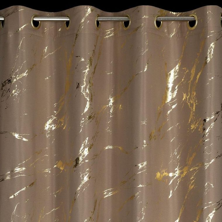 Eurofirany, zasłona zaciemniająca gotowa, Lani, 140-250 cm, brązowy