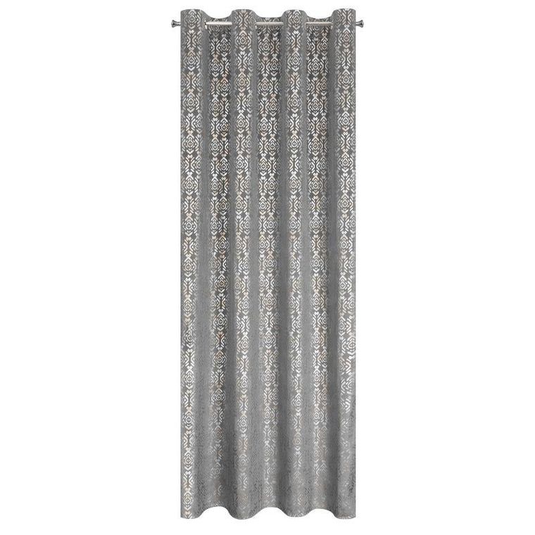 Eurofirany, zasłona zaciemniająca gotowa, laura, 140-250 cm, stalowy