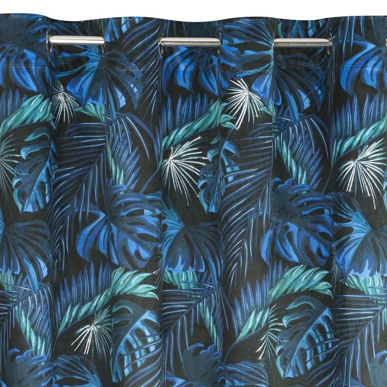 Eurofirany, zasłona zaciemniająca gotowa, lazur, 140-250 cm, niebieski