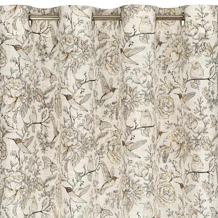 Eurofirany, zasłona zaciemniająca gotowa, Lucina, 140-250 cm, srebrny