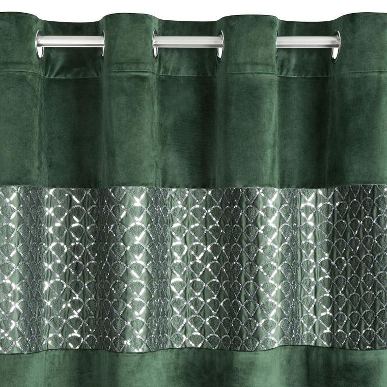 Eurofirany, zasłona zaciemniająca gotowa, Margot, 140-250 cm, ciemnozielony