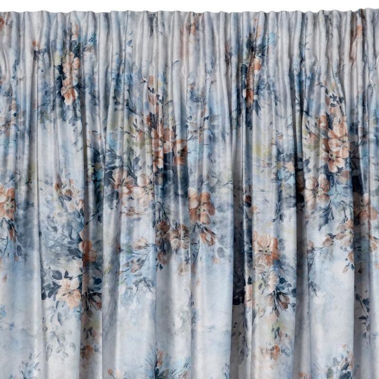 Eurofirany, zasłona zaciemniająca gotowa, Marisa, na taśmie, 140-270 cm, szary