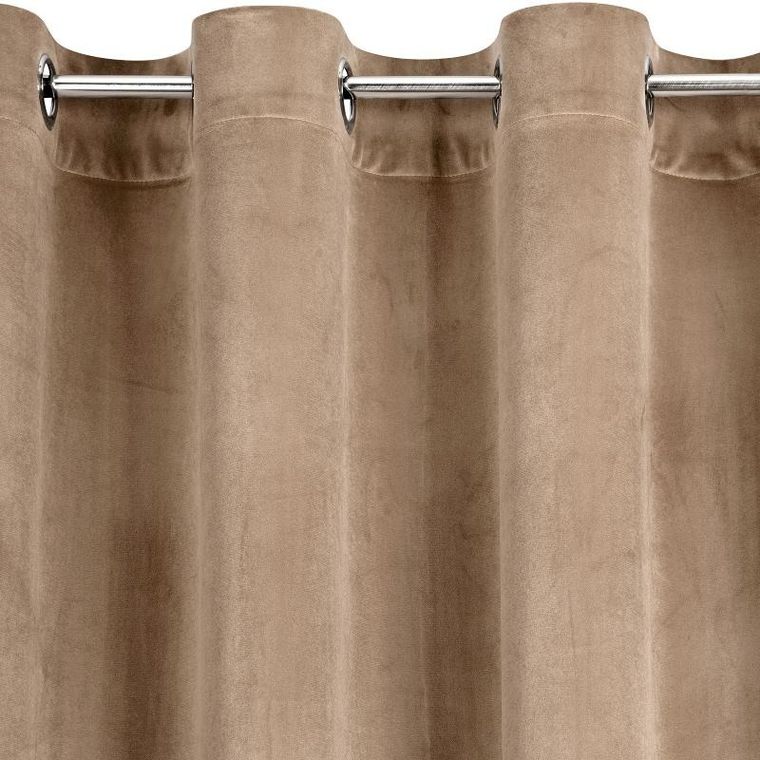 Eurofirany, zasłona zaciemniająca gotowa, Melanie, 140-250 cm, ciemnobeżowy