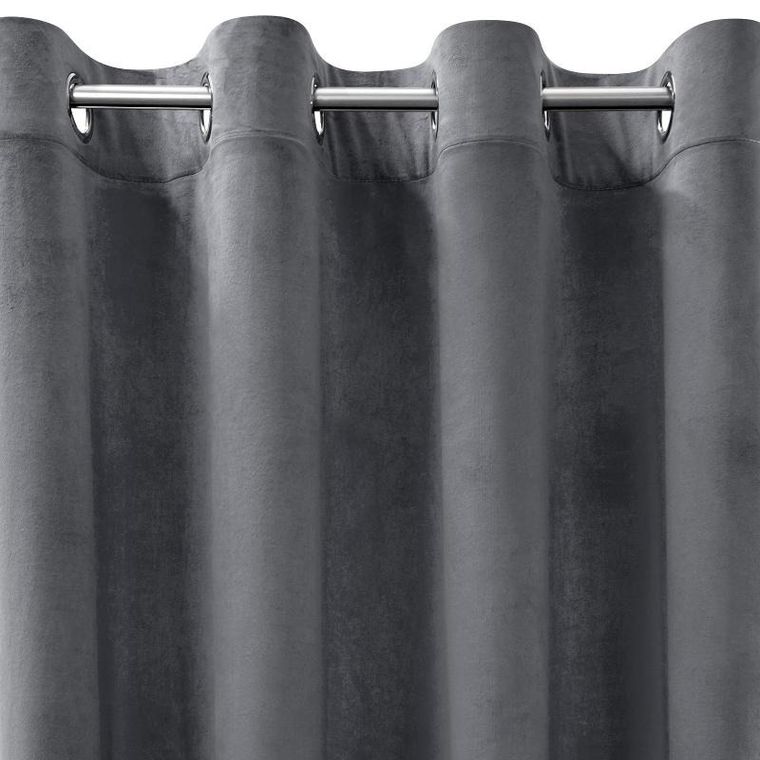 Eurofirany, zasłona zaciemniająca gotowa, Melanie, 140-250 cm, grafitowy