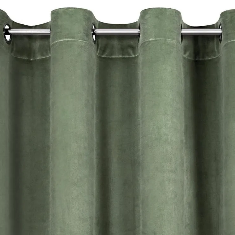 Eurofirany, zasłona zaciemniająca gotowa, Melanie, 140-250 cm, oliwkowy