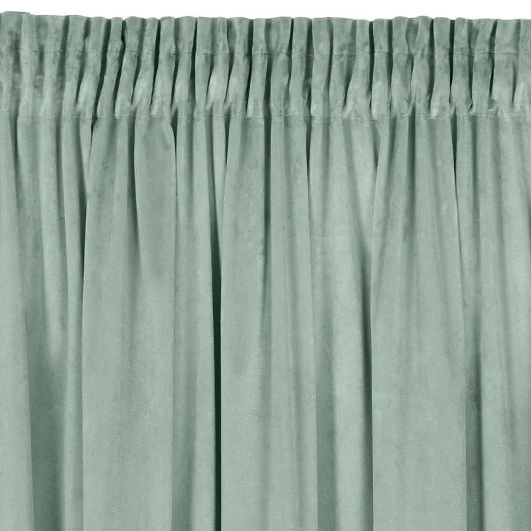 Eurofirany, zasłona zaciemniająca gotowa, Melanie, na taśmie, 140-270 cm, jasnomiętowy