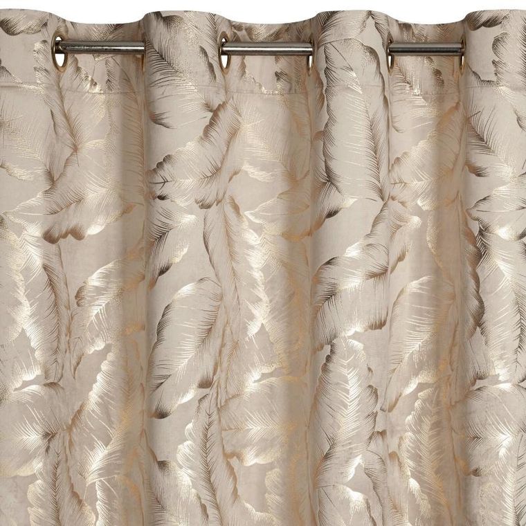 Eurofirany, zasłona zaciemniająca gotowa, Milena, 140-250 cm, beżowy