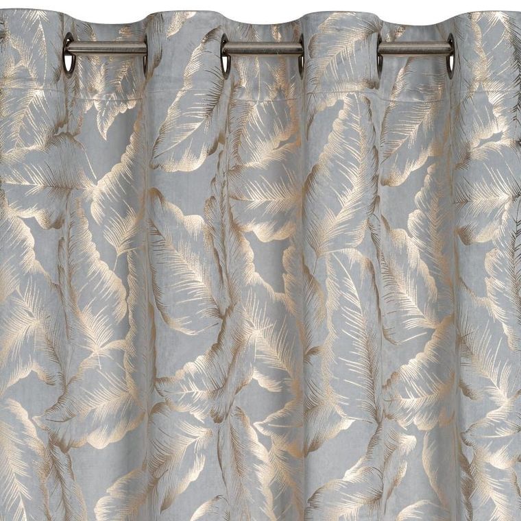 Eurofirany, zasłona zaciemniająca gotowa,, Milena, 140-250 cm, srebrny