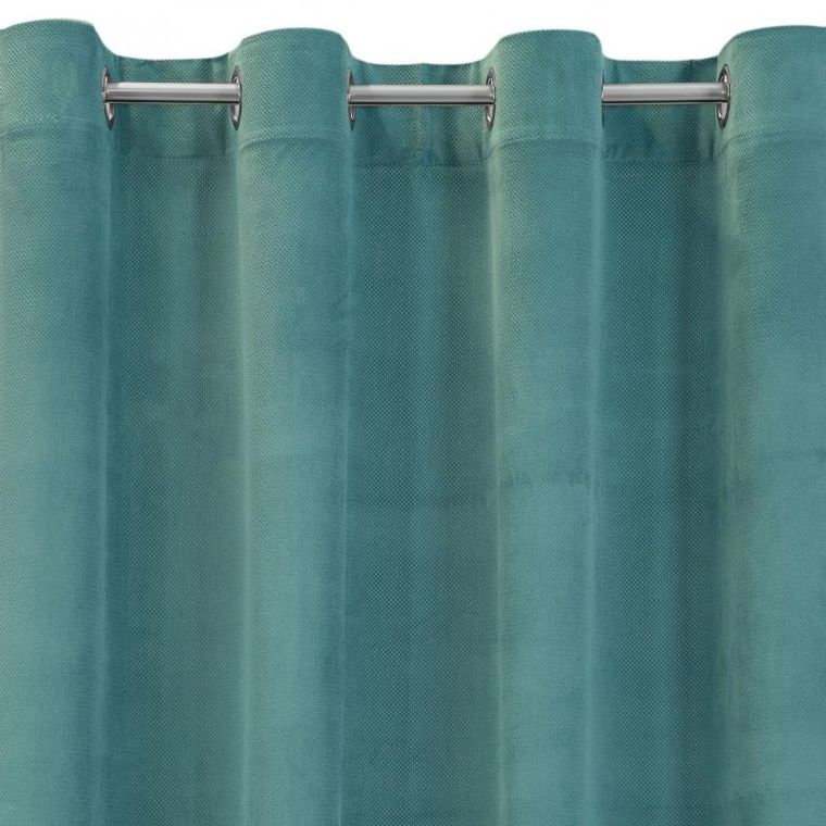 Eurofirany, zasłona zaciemniająca gotowa, Milo, 140-250 cm, turkusowy