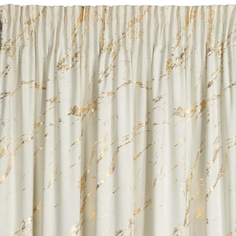 Eurofirany, zasłona zaciemniająca gotowa, Molly, na taśmie, 140-270 cm, kremowy