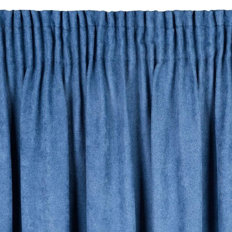 Eurofirany, zasłona zaciemniająca gotowa, na taśmie, Amaya, 140-250 cm, granatowy