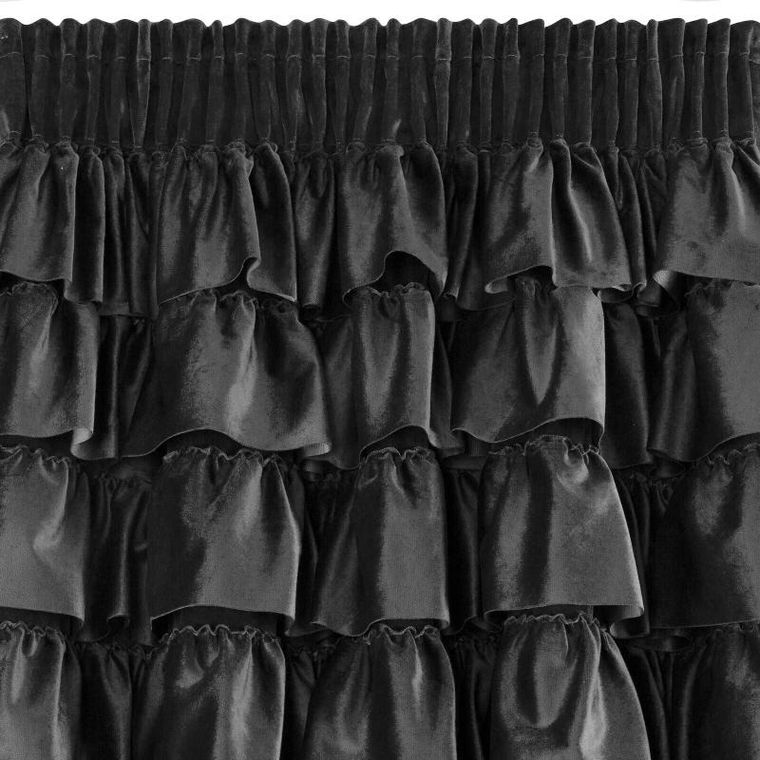 Eurofirany, zasłona zaciemniająca gotowa, na taśmie, Aura, 140-270 cm, czarny