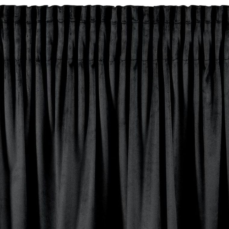 Eurofirany, zasłona zaciemniająca gotowa, na taśmie, Dani, 140-270 cm, czarny