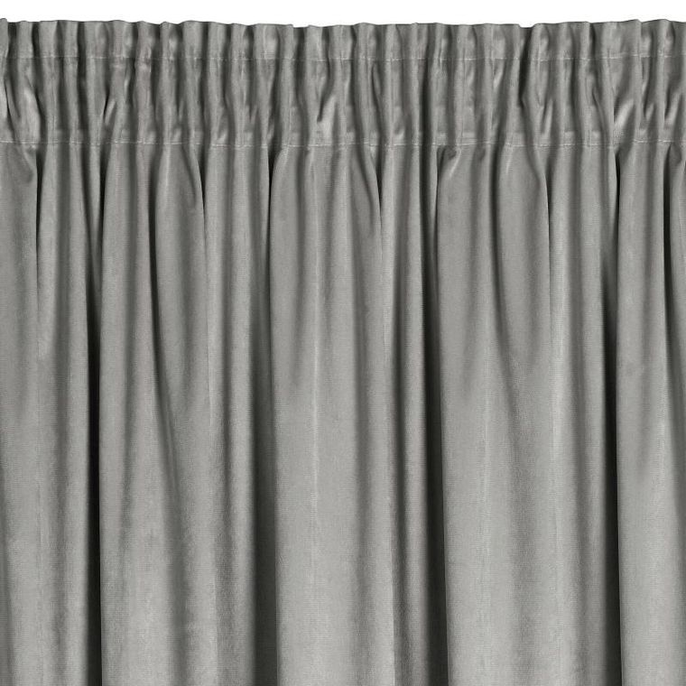 Eurofirany, zasłona zaciemniająca gotowa, na taśmie, Marlen, 140-270 cm, stalowy