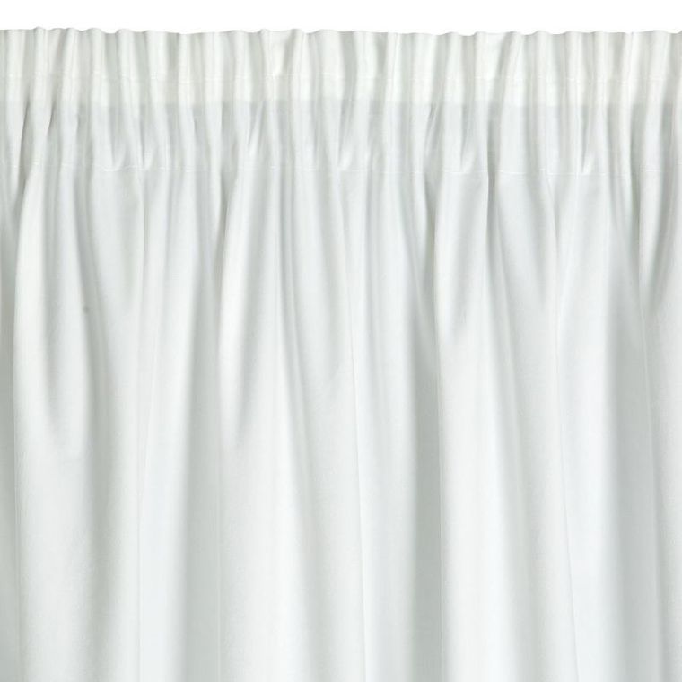 Eurofirany, zasłona zaciemniająca gotowa, na taśmie, Melanie, 140-270 cm, biały