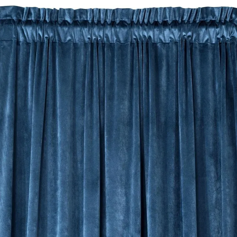 Eurofirany, zasłona zaciemniająca gotowa, na taśmie, Melanie, 140-270 cm, granatowy