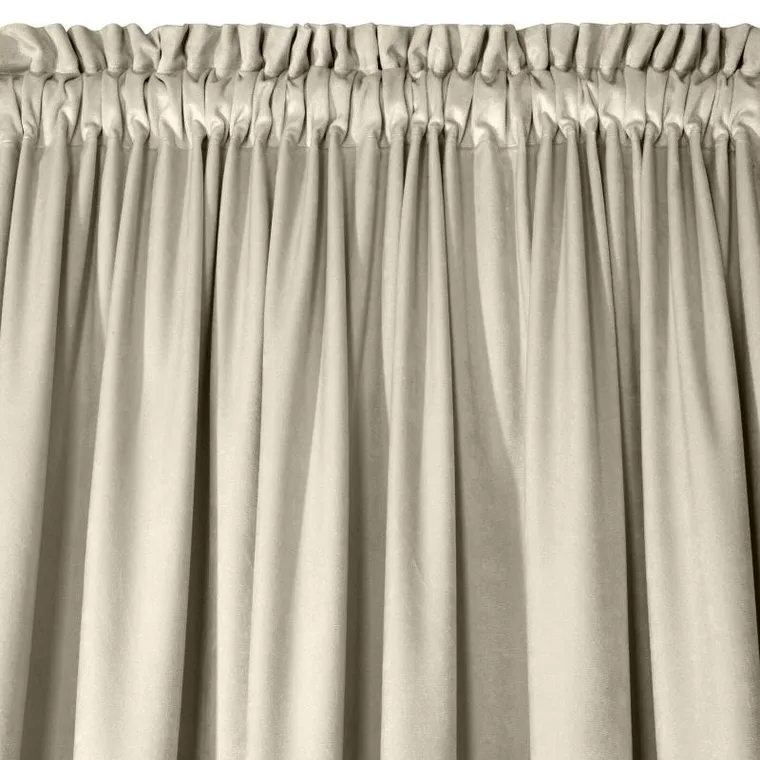 Eurofirany, zasłona zaciemniająca gotowa, na taśmie, Melanie, 140-270 cm, kremowy