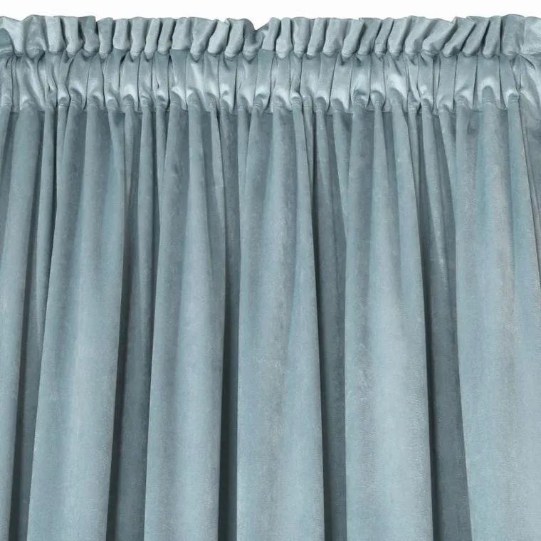 Eurofirany, zasłona zaciemniająca gotowa, na taśmie, Melanie, 140-270 cm, morski