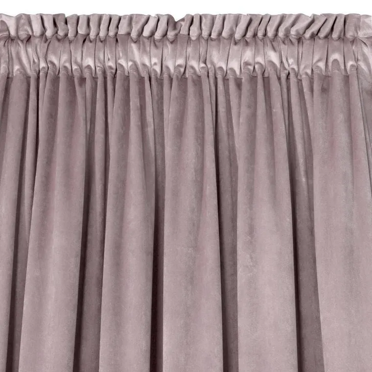 Eurofirany, zasłona zaciemniająca gotowa, na taśmie, Melanie, 140-270 cm, pudrowy