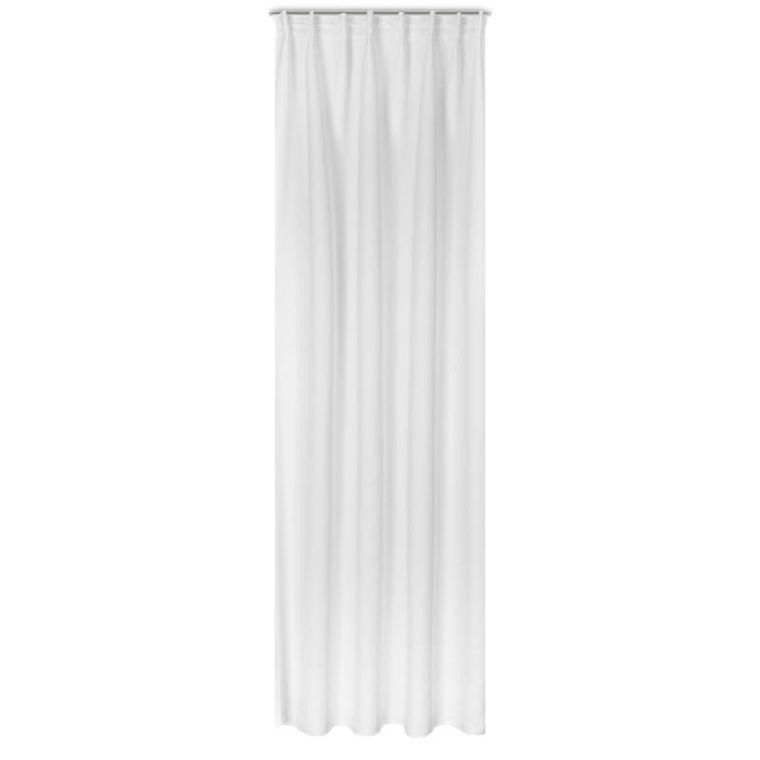 Eurofirany, zasłona zaciemniająca gotowa, na taśmie, Milan, 140-300 cm, biały