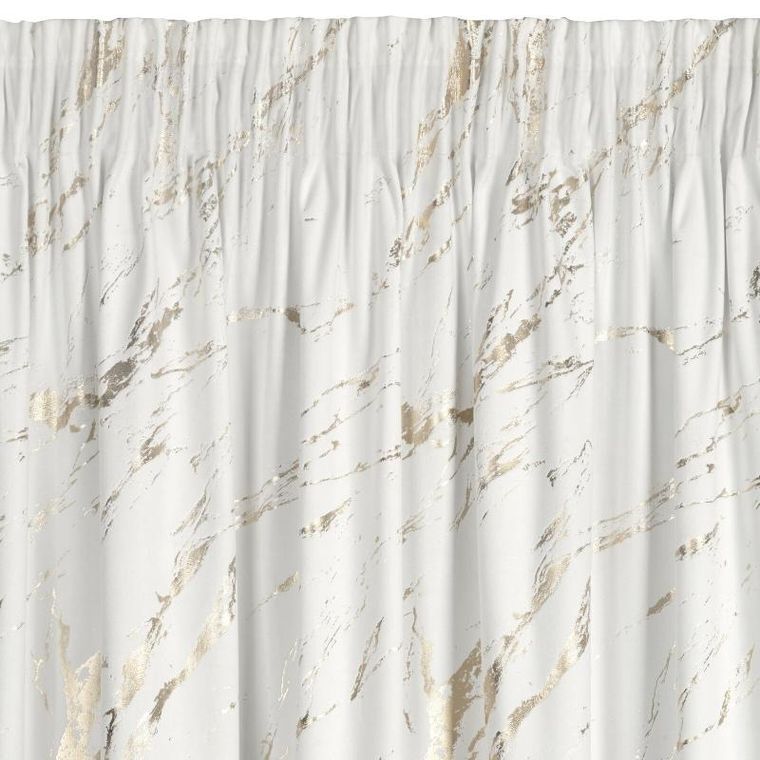 Eurofirany, zasłona zaciemniająca gotowa, na taśmie, Molly, 140-270 cm, biały