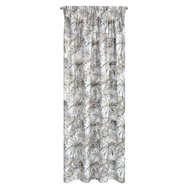 Eurofirany, zasłona zaciemniająca gotowa, na taśmie, Rodos, 140-270 cm, biały