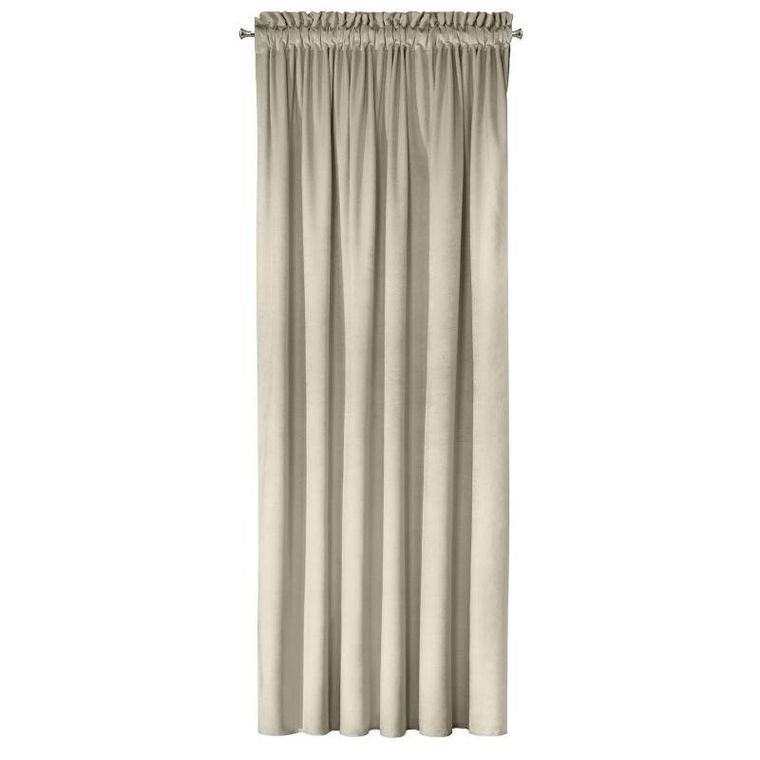 Eurofirany, zasłona zaciemniająca gotowa, na taśmie, Rosa, 140-270 cm, beżowy