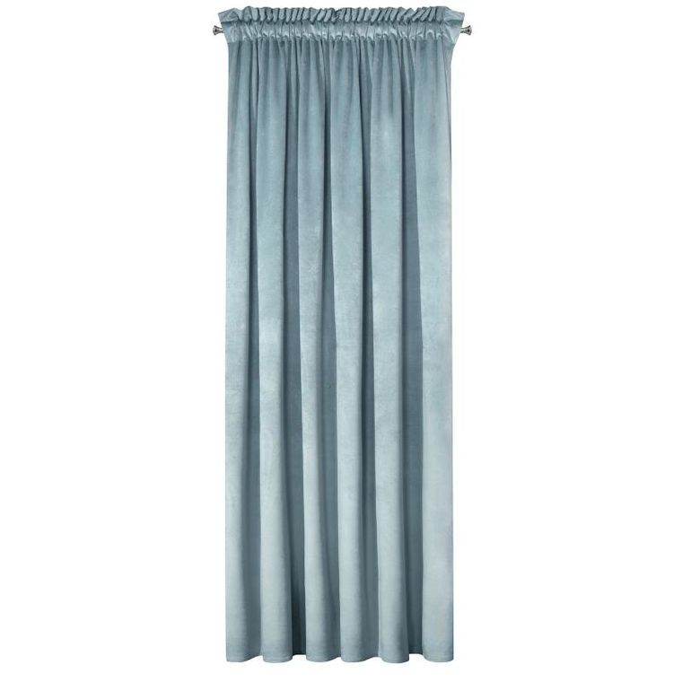 Eurofirany, zasłona zaciemniająca gotowa, na taśmie, Rosa, 140-270 cm, morski