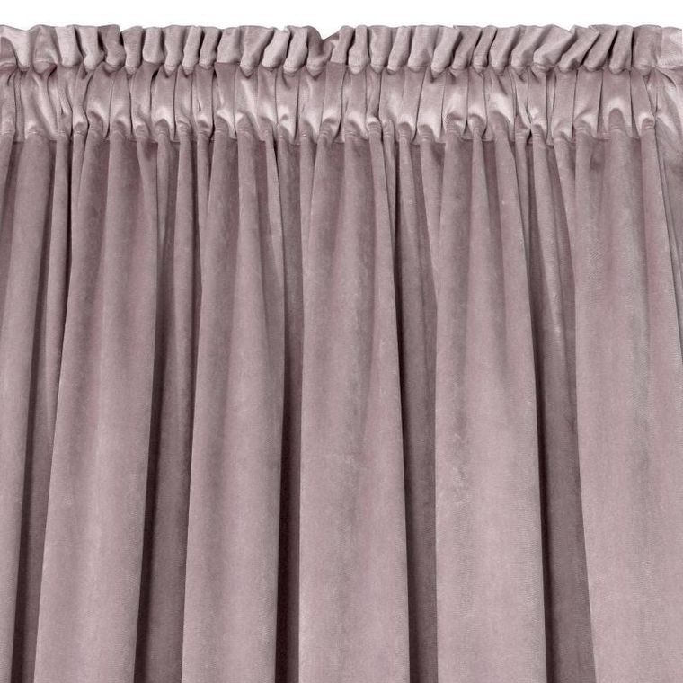 Eurofirany, zasłona zaciemniająca gotowa, na taśmie, Rosa, 140-270 cm, pudrowy