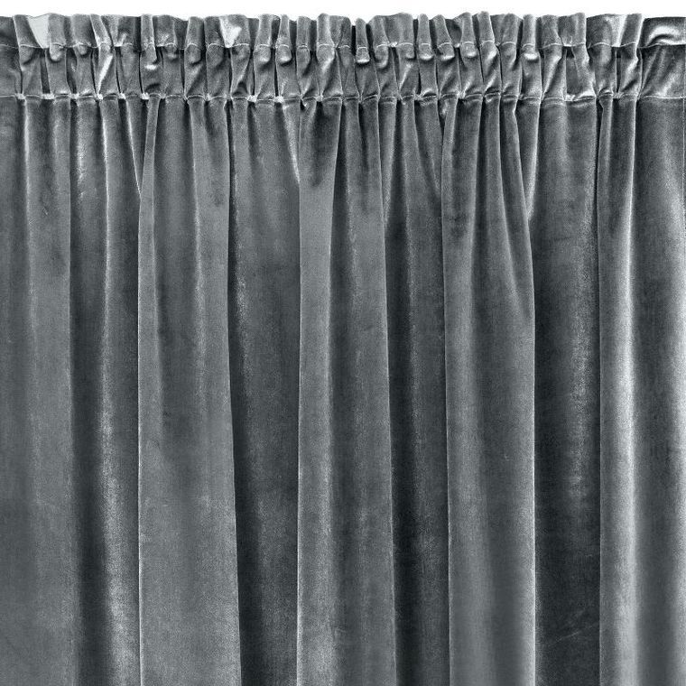 Eurofirany, zasłona zaciemniająca gotowa, na taśmie, Samanta, 140-270 cm, grafitowy