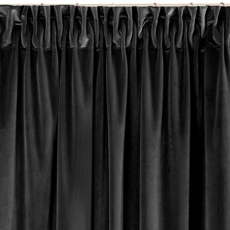 Eurofirany, zasłona zaciemniająca gotowa, na taśmie, Villa, 140-270 cm, czarny