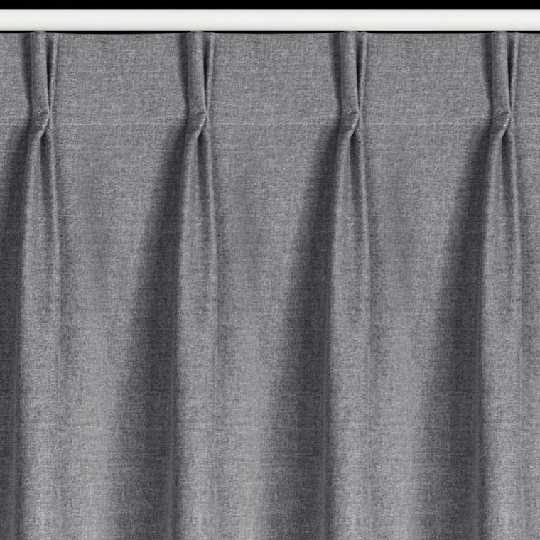 Eurofirany, zasłona zaciemniająca gotowa, Nelisa, 210-270 cm, grafitowy