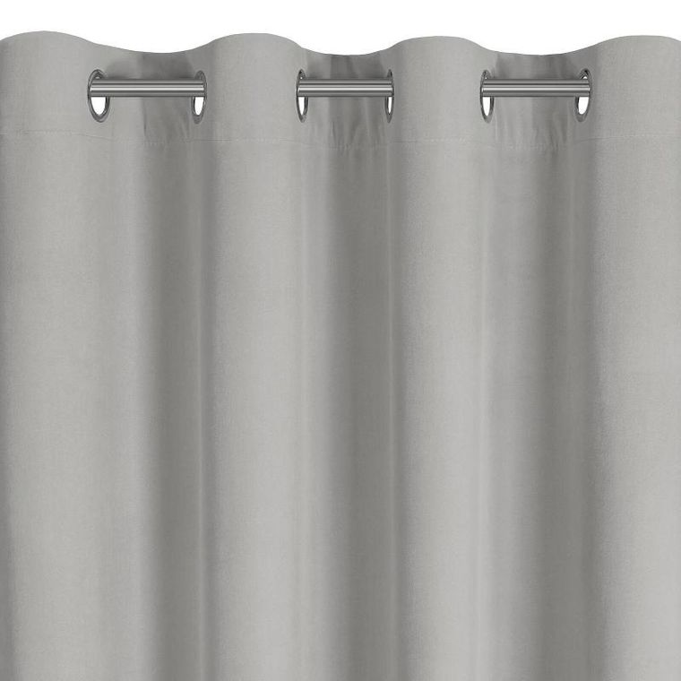 Eurofirany, zasłona zaciemniająca gotowa, Nita, 140-250 cm, stalowy