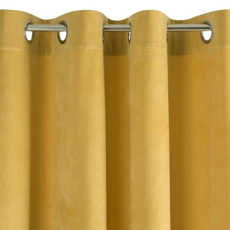 Eurofirany, zasłona zaciemniająca gotowa, Pierre, 140-250 cm, musztardowy