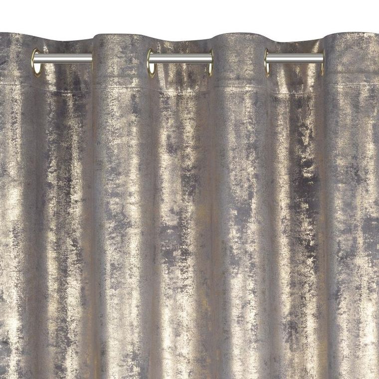 Eurofirany, zasłona zaciemniająca gotowa, Renia, 140-250 cm, stalowy