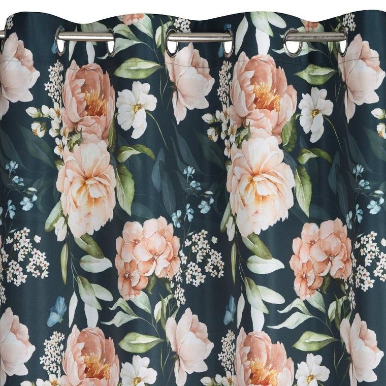 Eurofirany, zasłona zaciemniająca gotowa, Salma, czarny, 140-270 cm