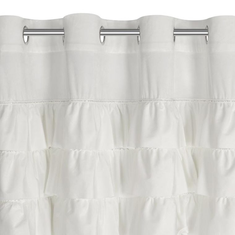 Eurofirany, zasłona zaciemniająca gotowa, Sami, 140-250 cm, biały