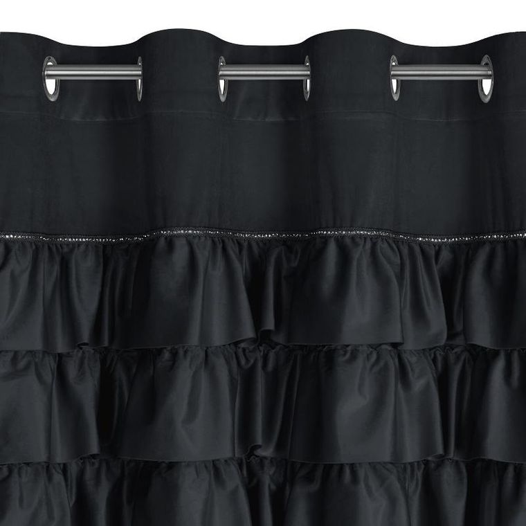 Eurofirany, zasłona zaciemniająca gotowa, Sami, 140-250 cm, czarny