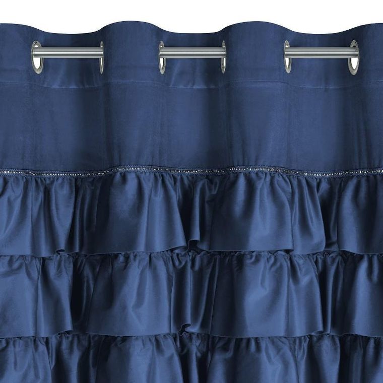 Eurofirany, zasłona zaciemniająca gotowa, Sami, 140-250 cm, granatowy