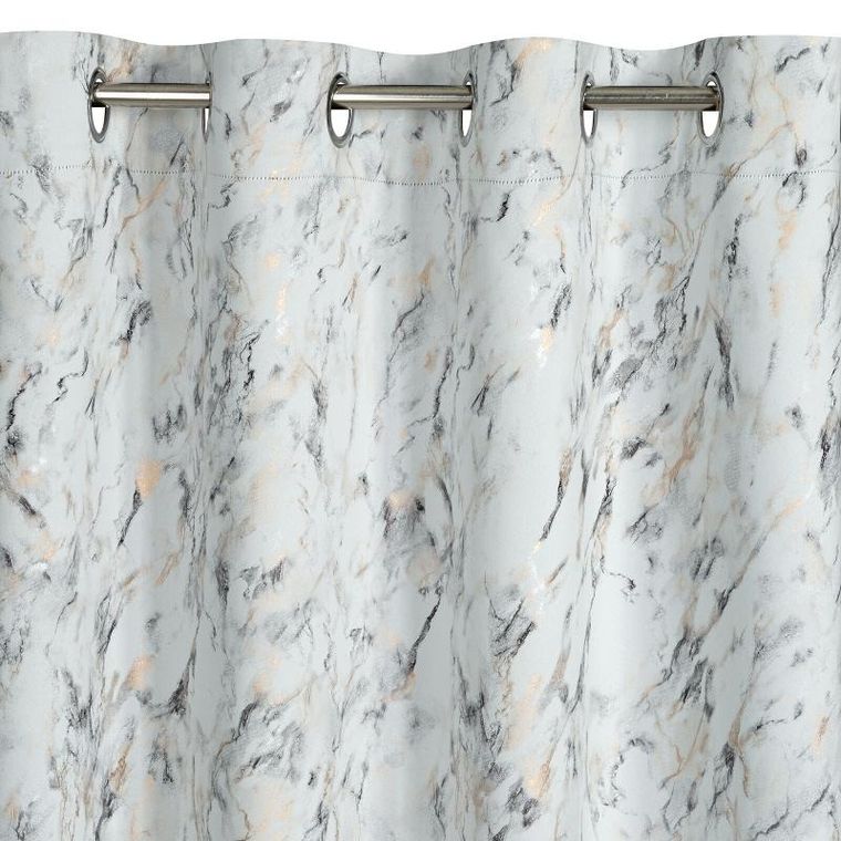 Eurofirany, zasłona zaciemniająca gotowa, Sancy, 140-250 cm, srebrny