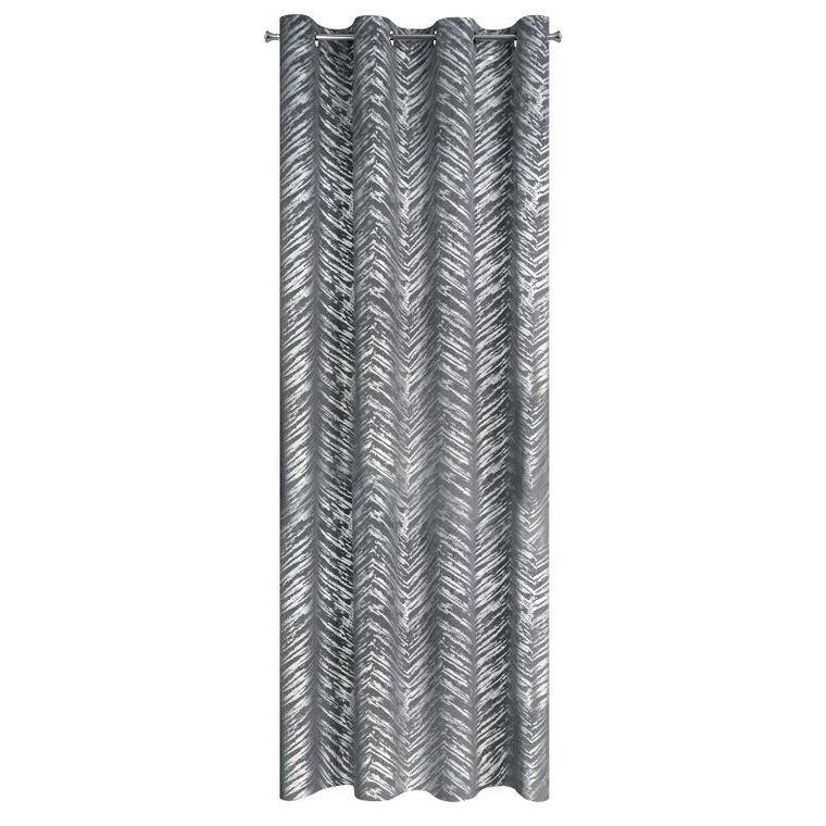 Eurofirany, zasłona zaciemniająca gotowa, Sara, 140-250 cm, stalowy