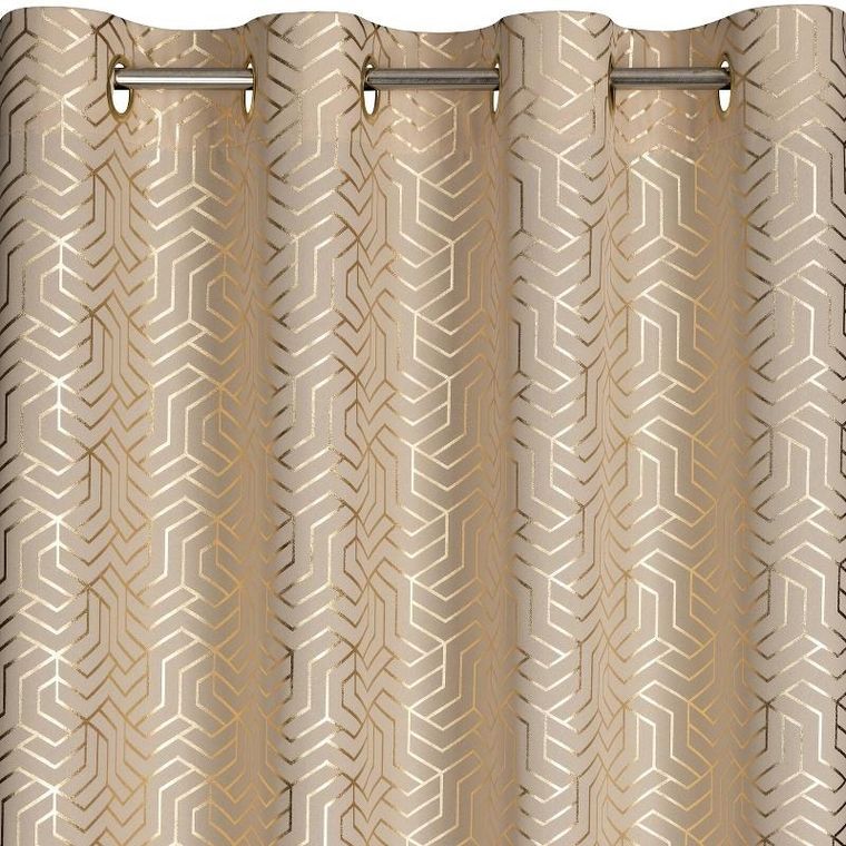 Eurofirany, zasłona zaciemniająca gotowa, Semi, 140-250 cm, beżowy