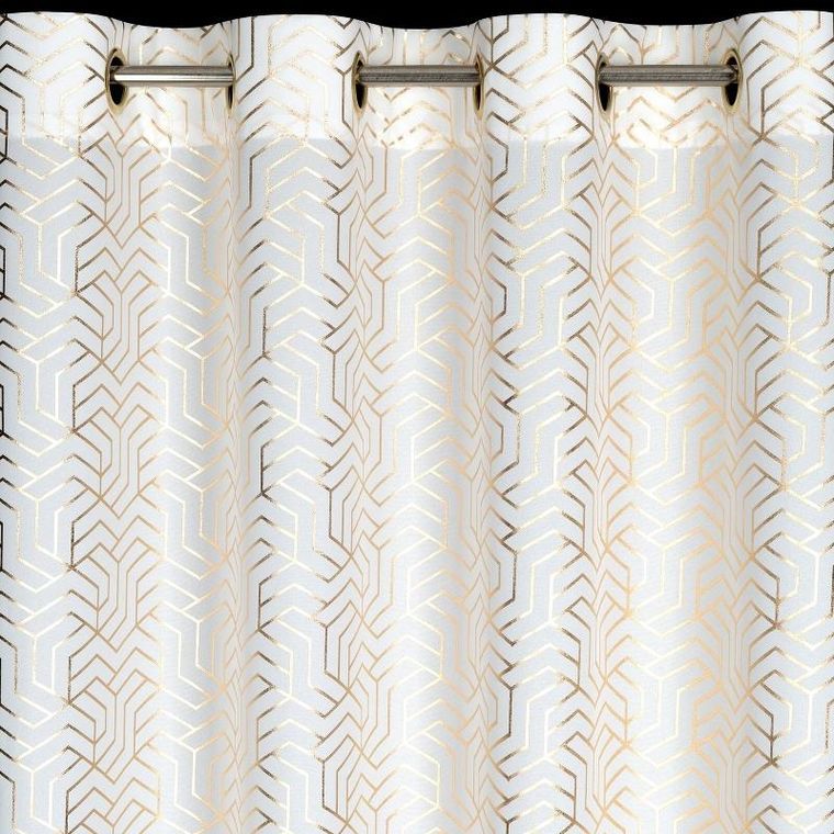 Eurofirany, zasłona zaciemniająca gotowa, Semi, 140-250 cm, biały