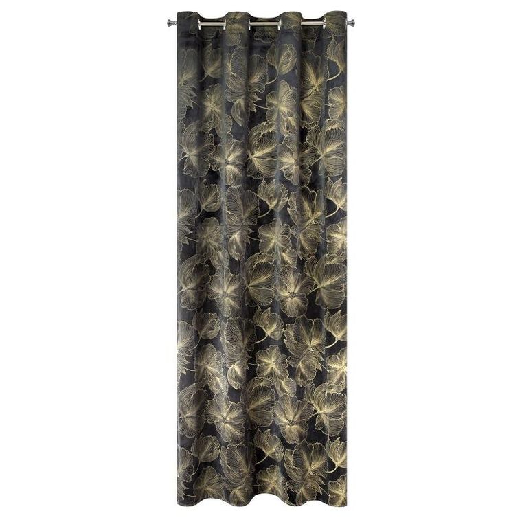 Eurofirany, zasłona zaciemniająca gotowa, Stella, 140-250 cm, czarny