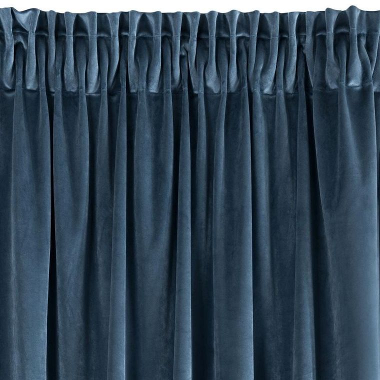 Eurofirany, zasłona zaciemniająca gotowa, Villa na taśmie 140-270 cm, granatowy