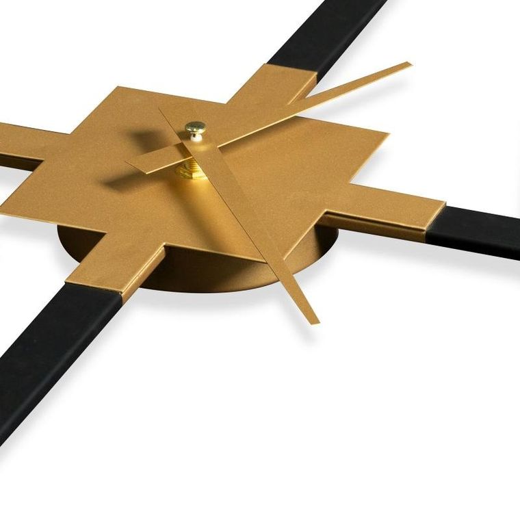 Eurofirany, zegar dekoracyjny, 60-5-60 cm, czarny